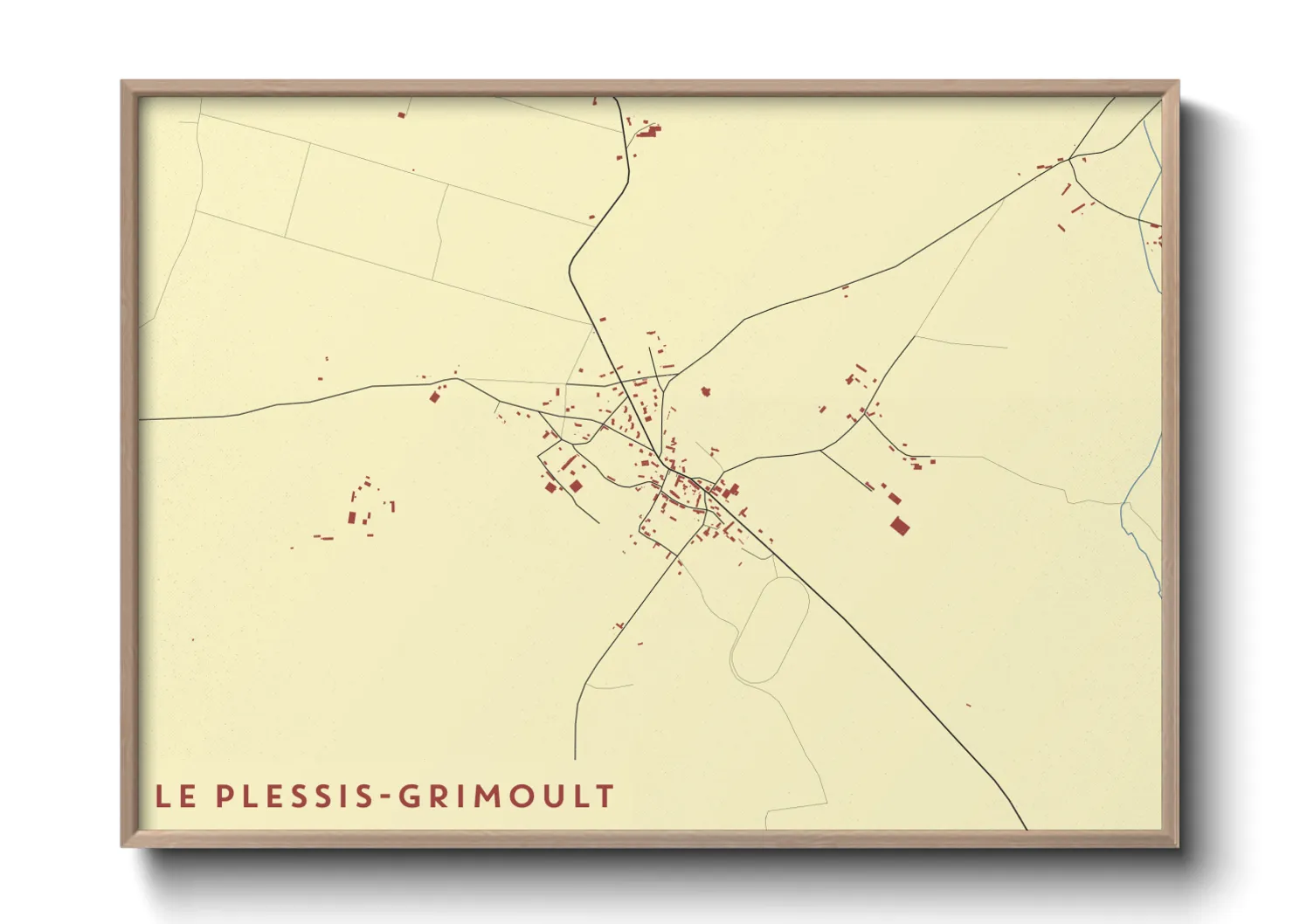 Une affiche de carte sur Le Plessis-Grimoult
