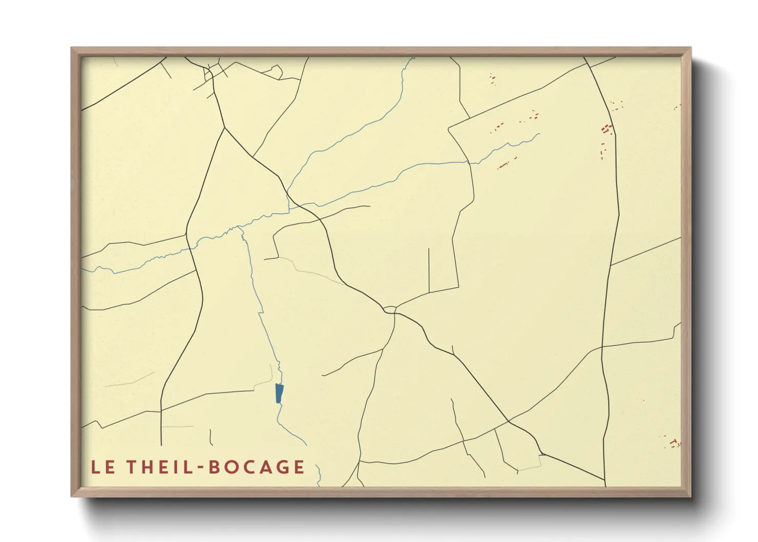 Une affiche de carte sur Le Theil-Bocage