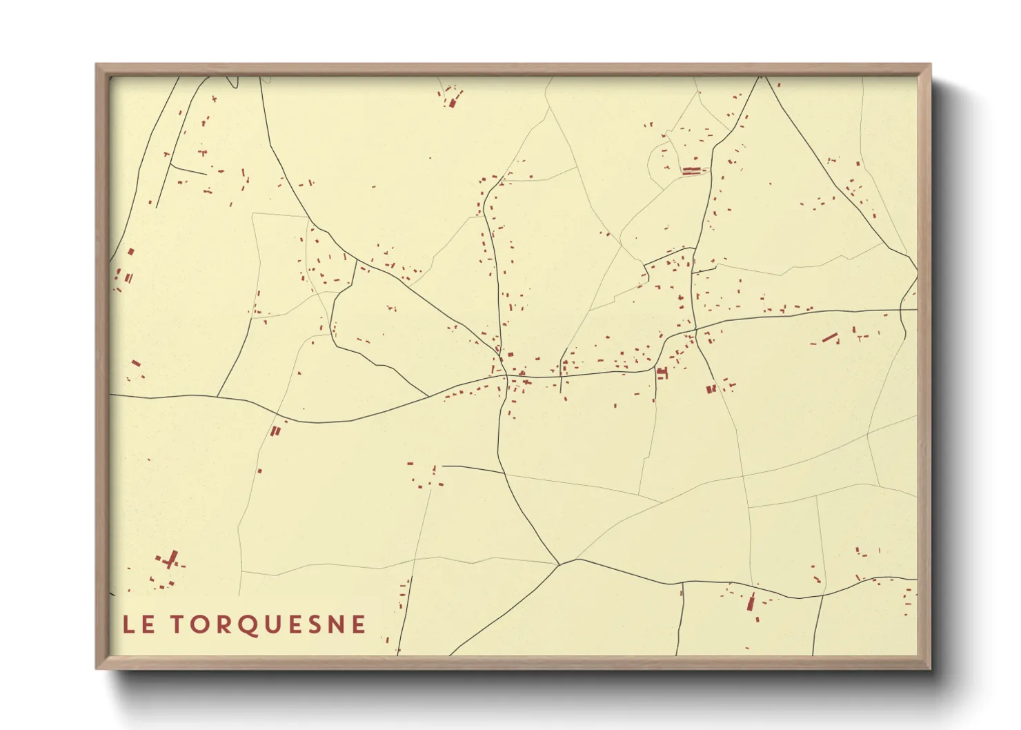 Une affiche de carte sur Le Torquesne