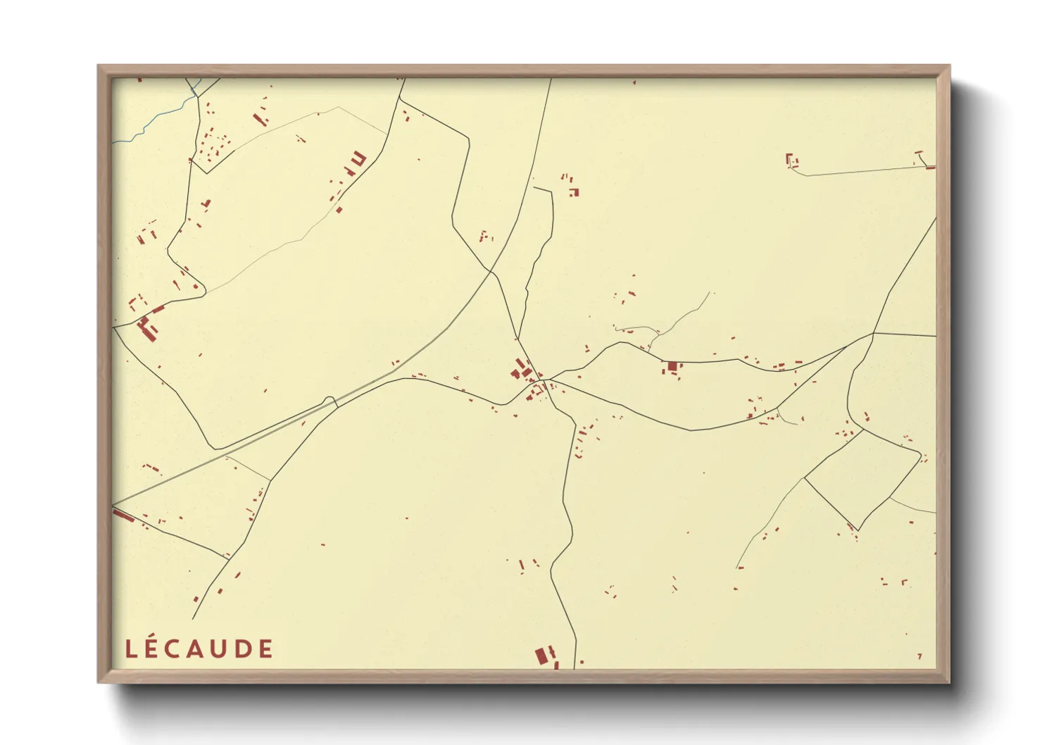 Une affiche de carte sur Lécaude