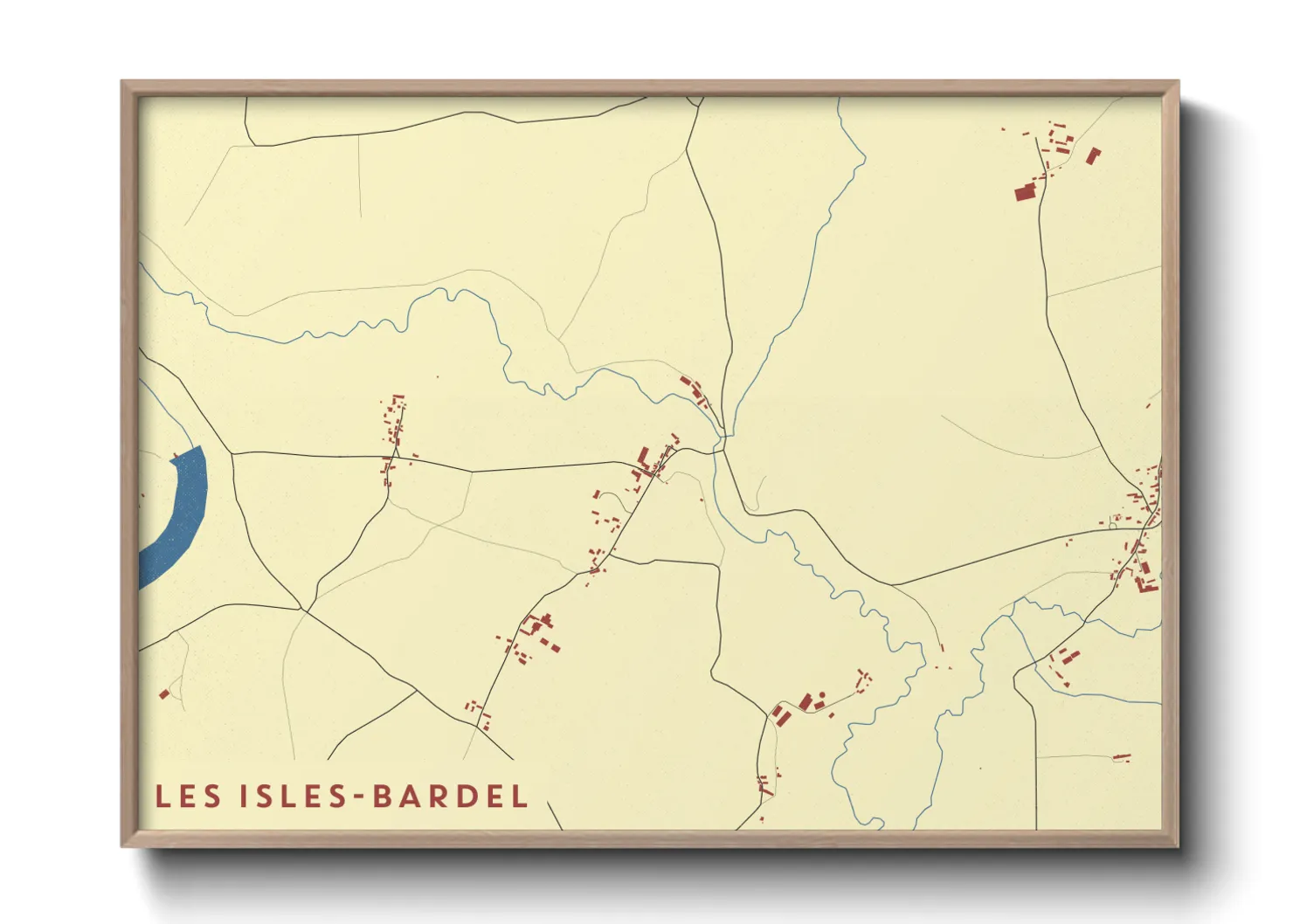 Une affiche de carte sur Les Isles-Bardel