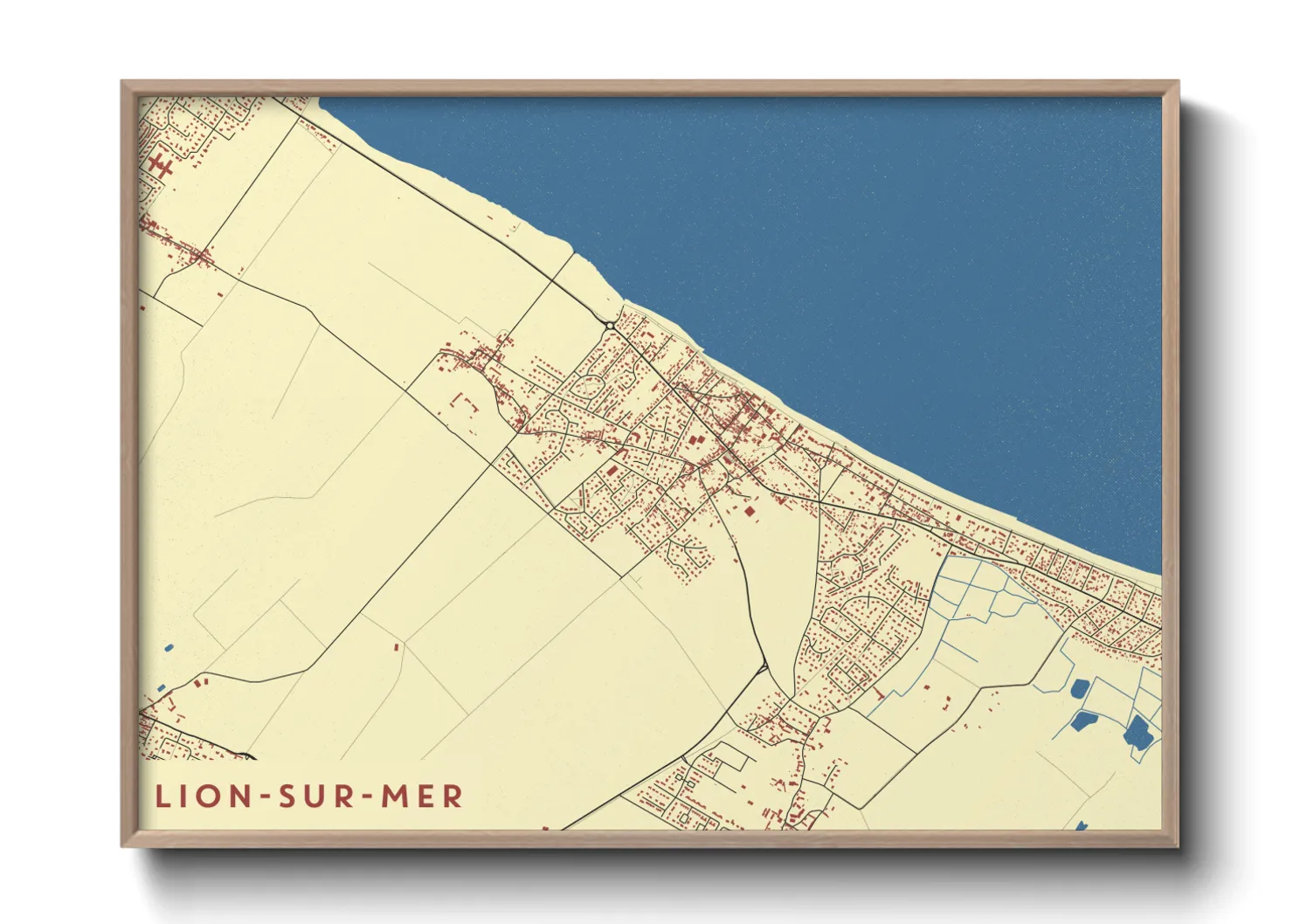 Une affiche de carte sur Lion-sur-Mer