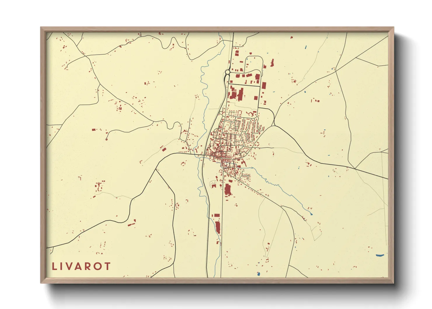 Une affiche de carte sur Livarot