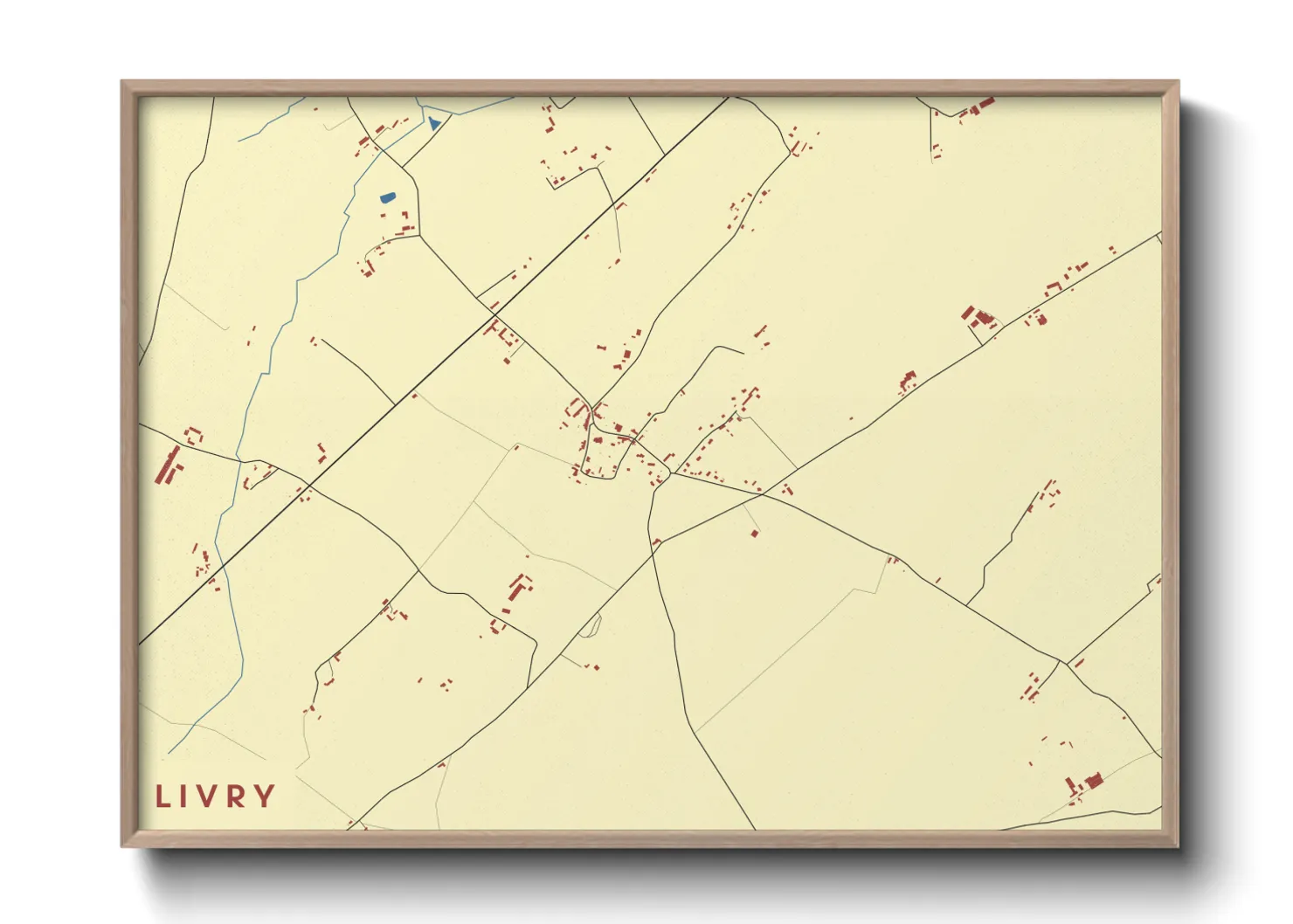 Une affiche de carte sur Livry