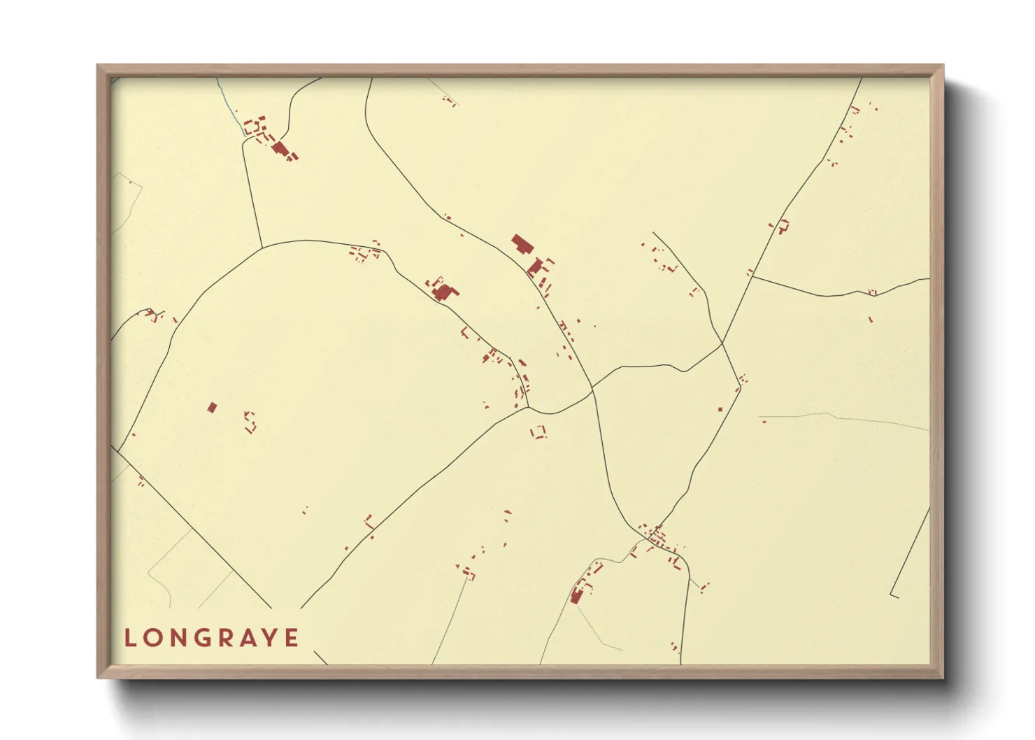Une affiche de carte sur Longraye