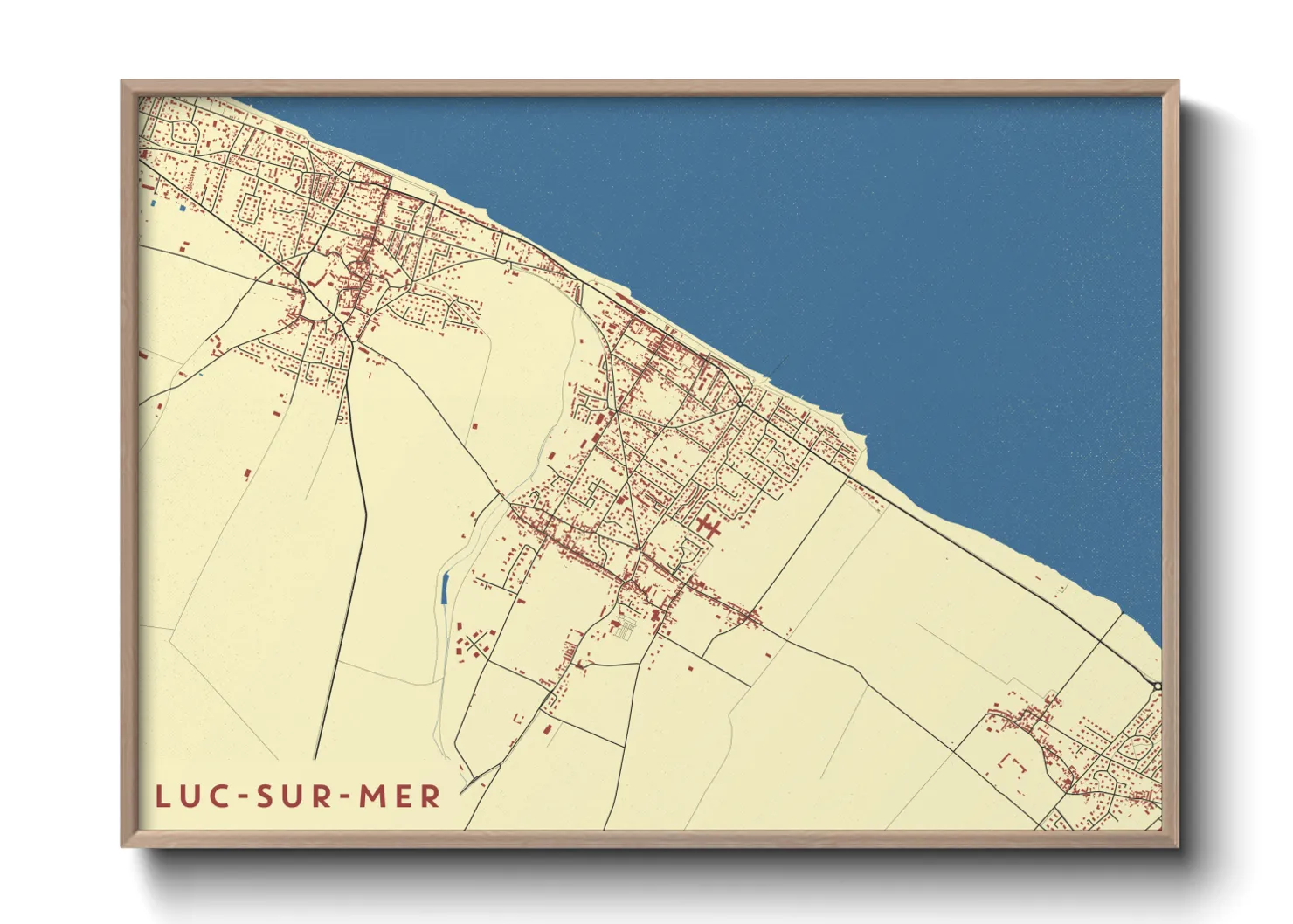 Une affiche de carte sur Luc-sur-Mer