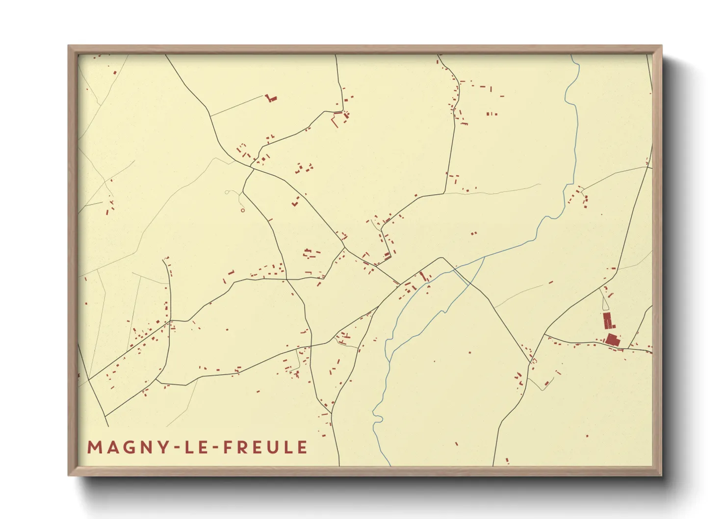Une affiche de carte sur Magny-le-Freule