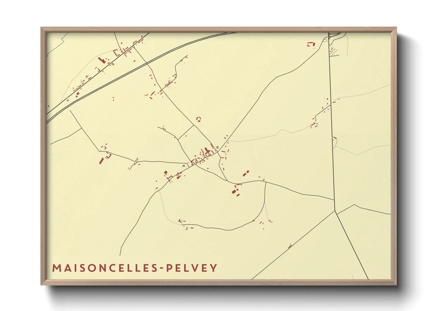Une affiche de carte sur Maisoncelles-Pelvey