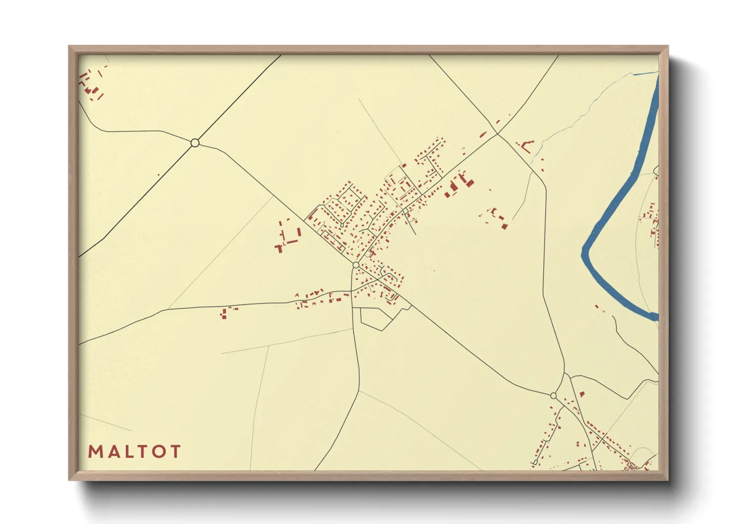 Une affiche de carte sur Maltot