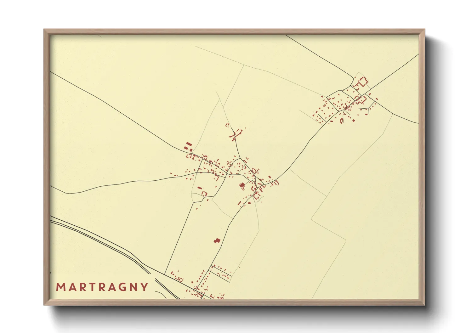 Une affiche de carte sur Martragny