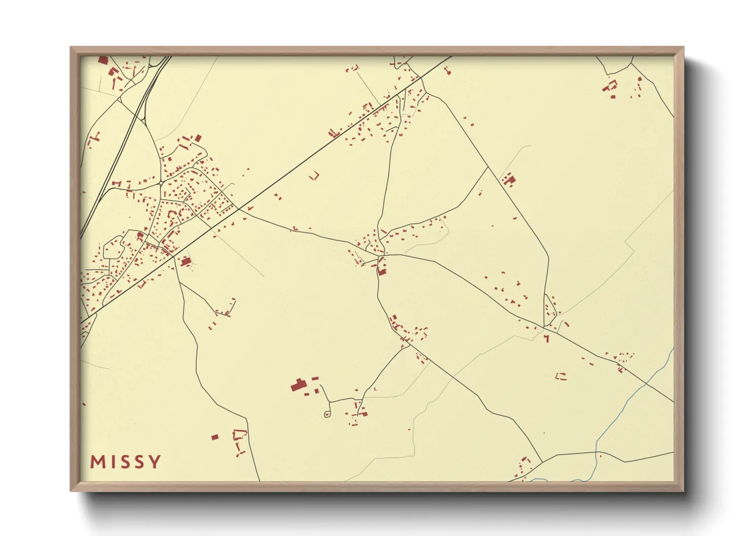 Une affiche de carte sur Missy