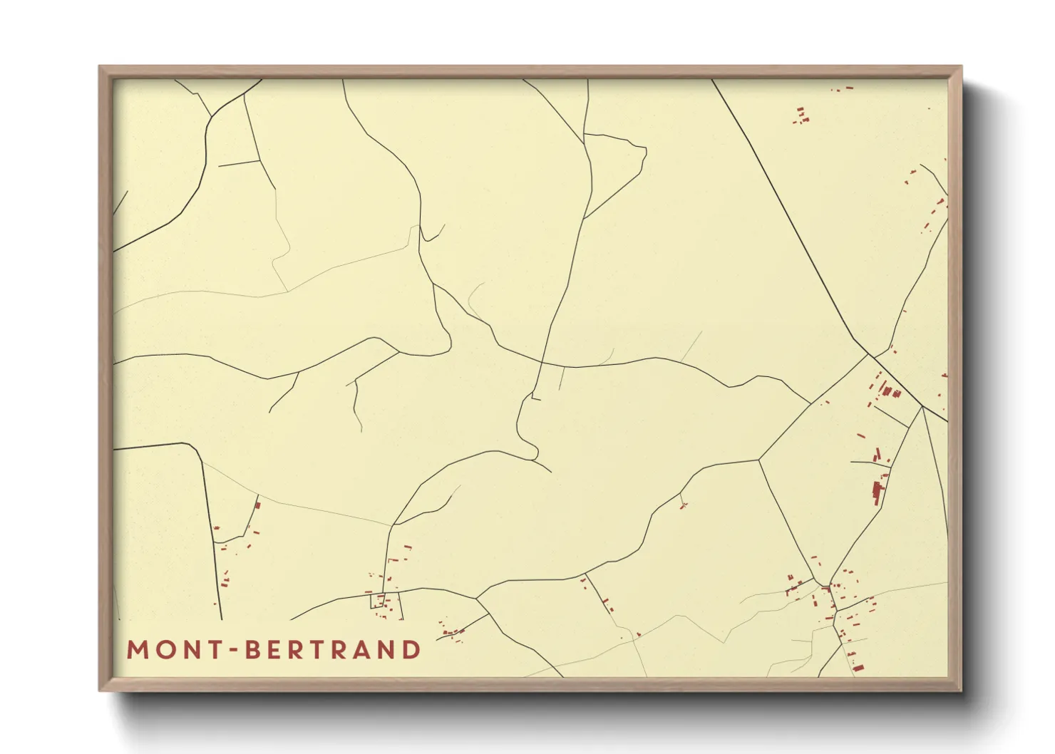 Une affiche de carte sur Mont-Bertrand
