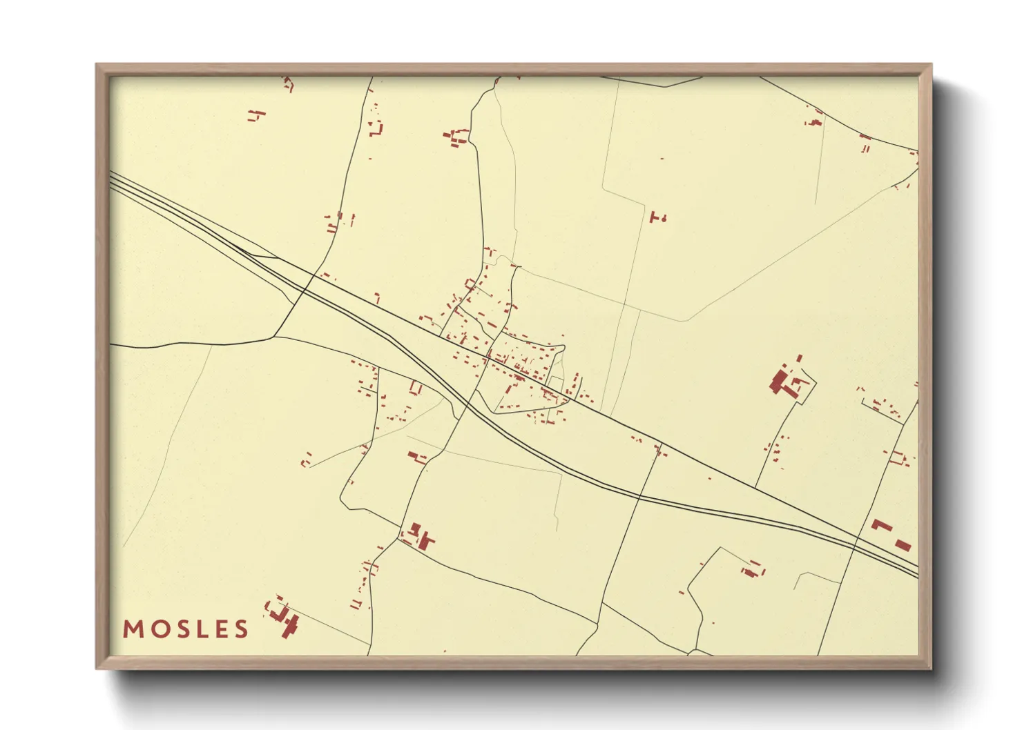 Une affiche de carte sur Mosles