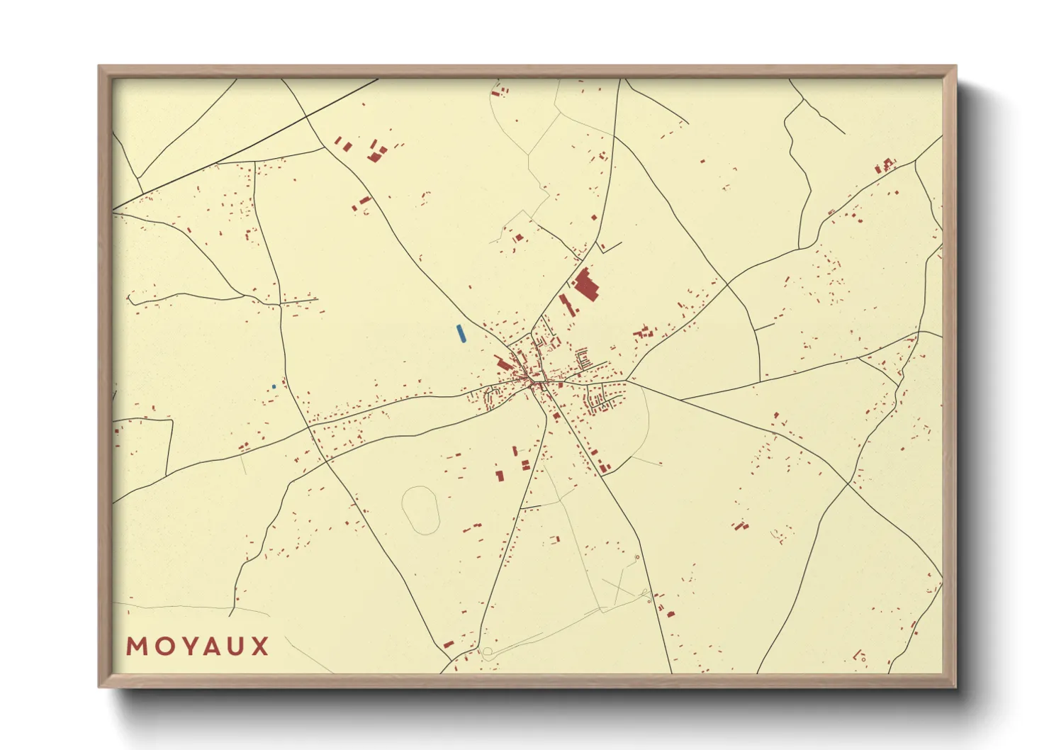 Une affiche de carte sur Moyaux