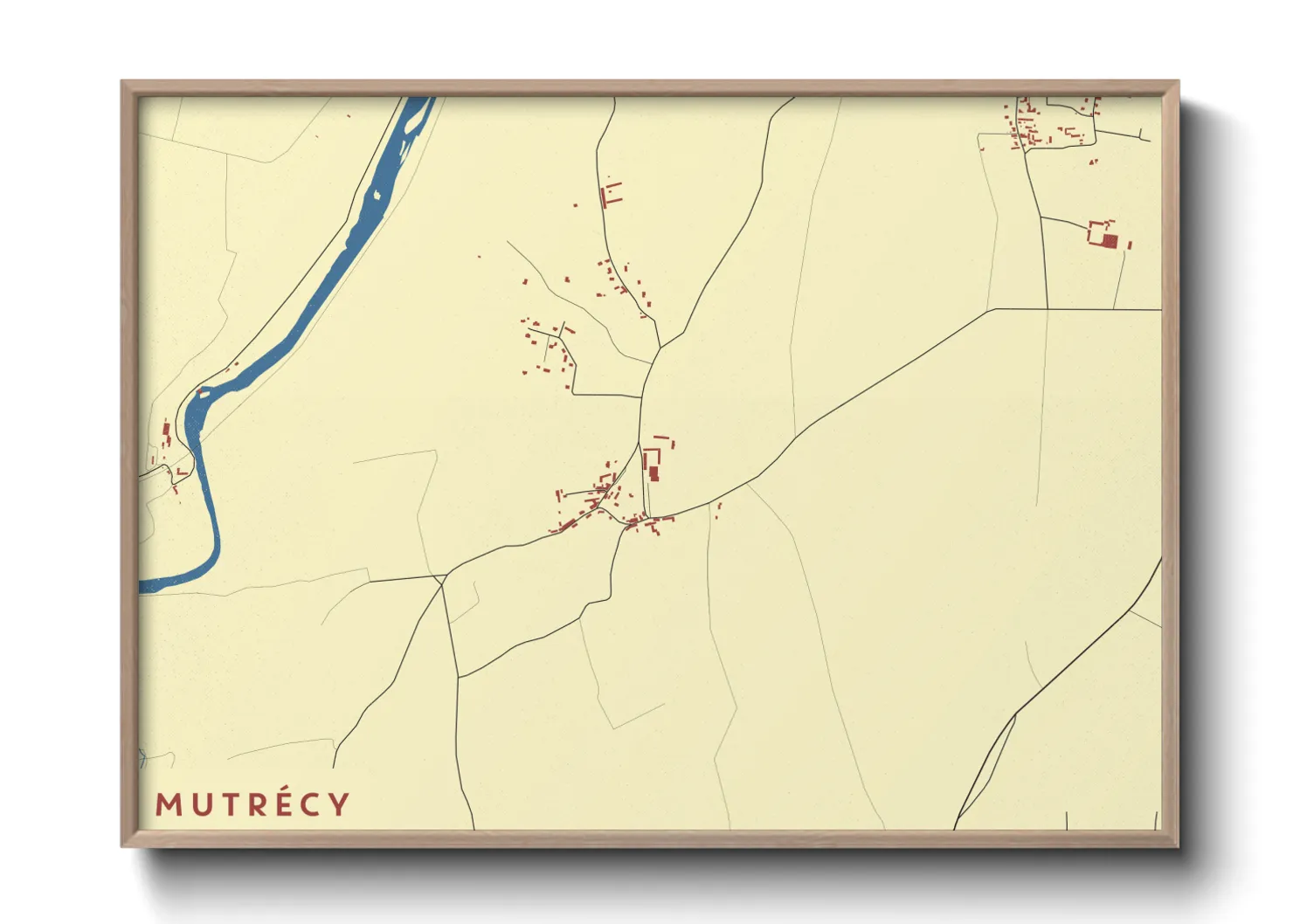 Une affiche de carte sur Mutrécy