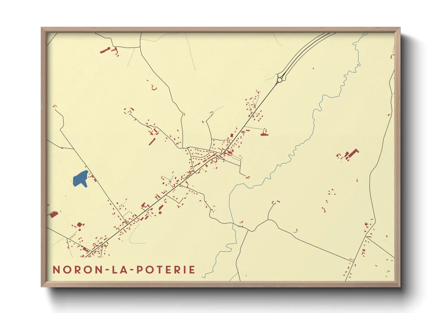 Une affiche de carte sur Noron-la-Poterie