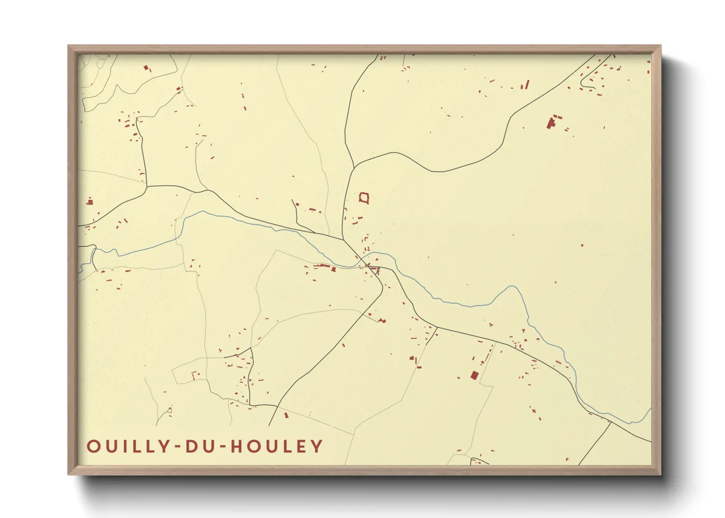 Une affiche de carte sur Ouilly-du-Houley