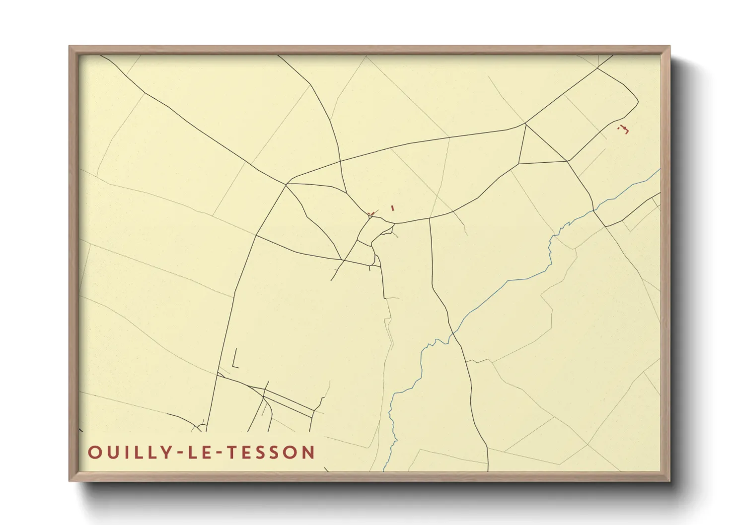 Une affiche de carte sur Ouilly-le-Tesson