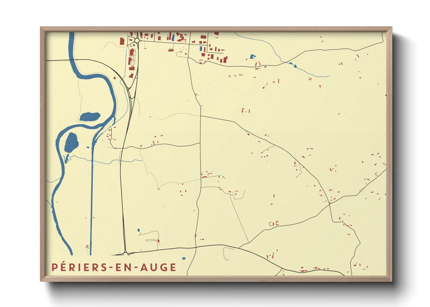 Une affiche de carte sur Périers-en-Auge