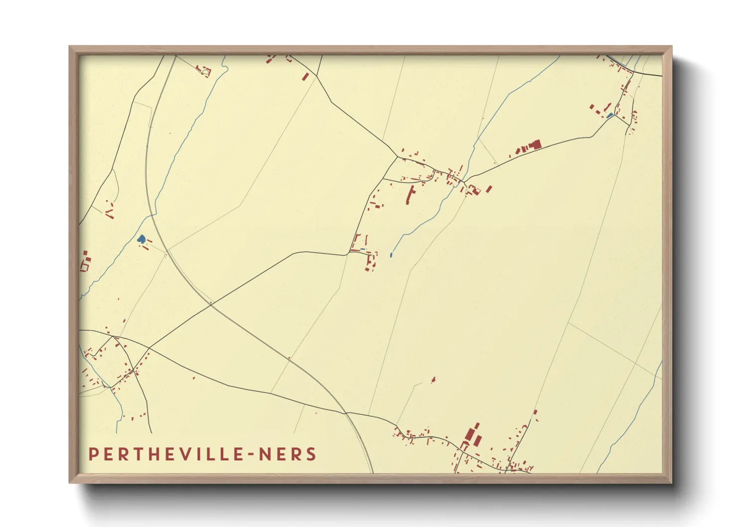 Une affiche de carte sur Pertheville-Ners