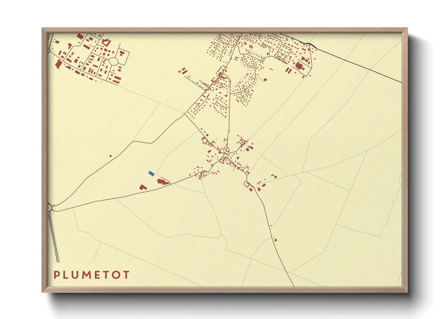 Une affiche de carte sur Plumetot