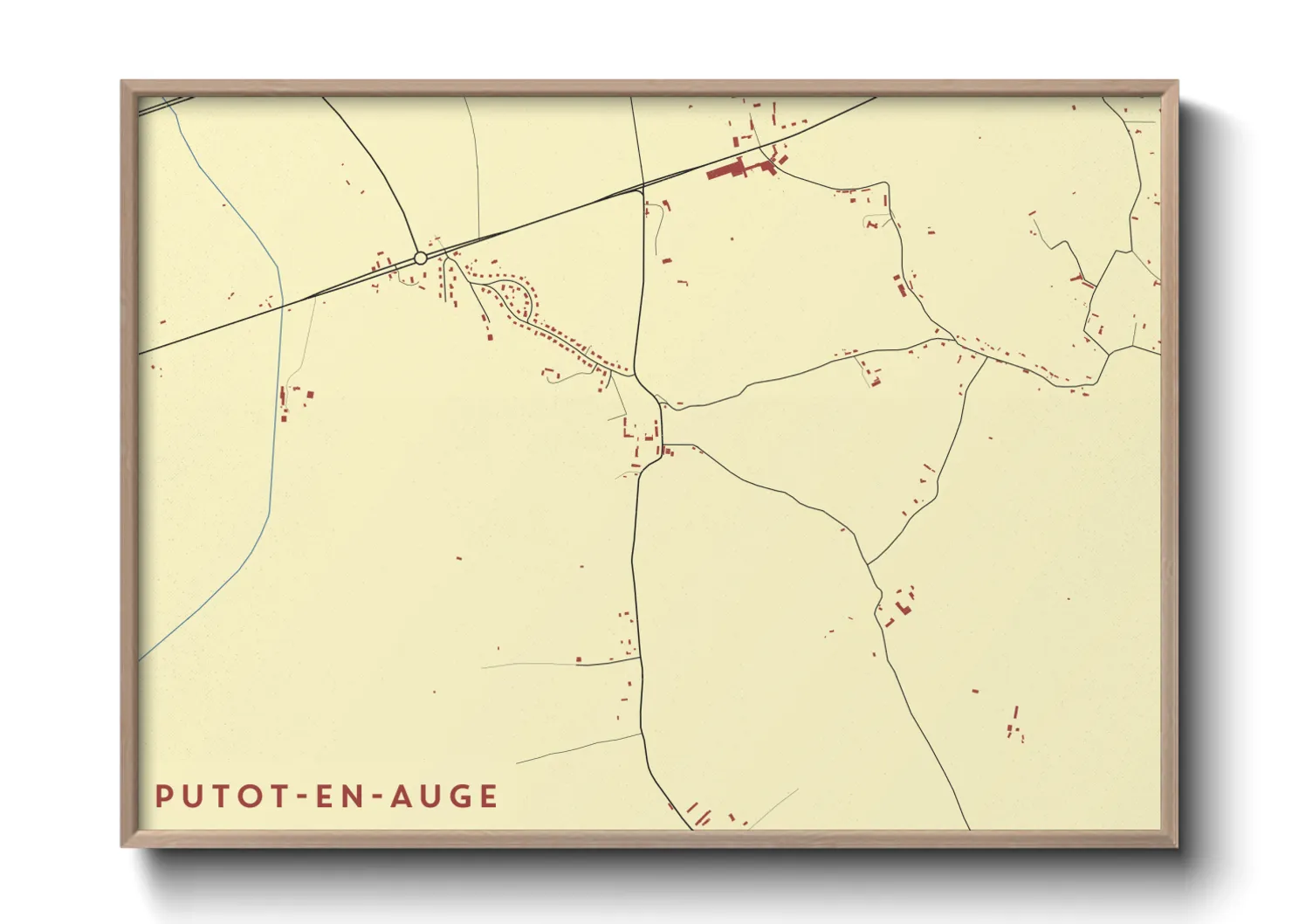 Une affiche de carte sur Putot-en-Auge