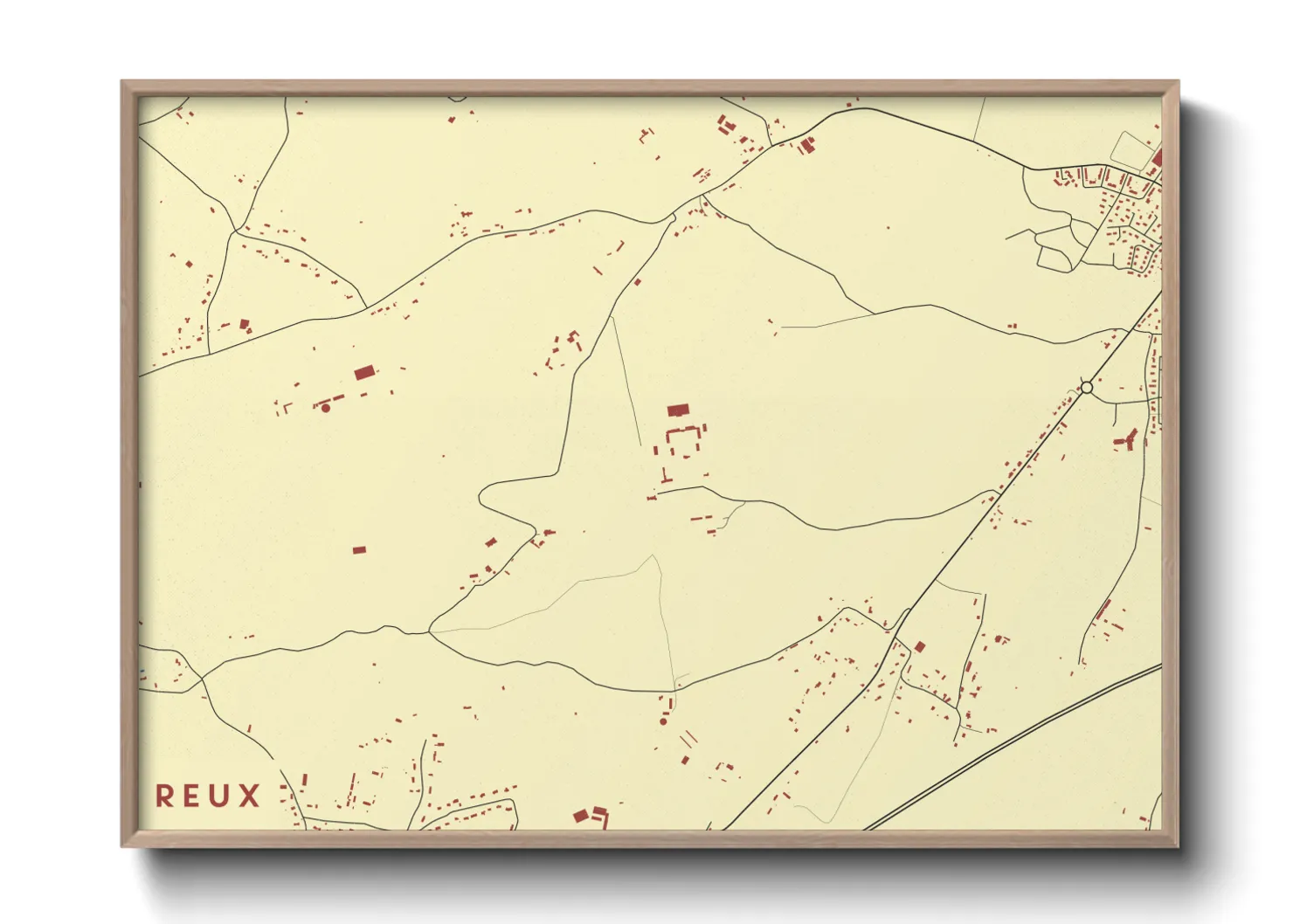 Une affiche de carte sur Reux