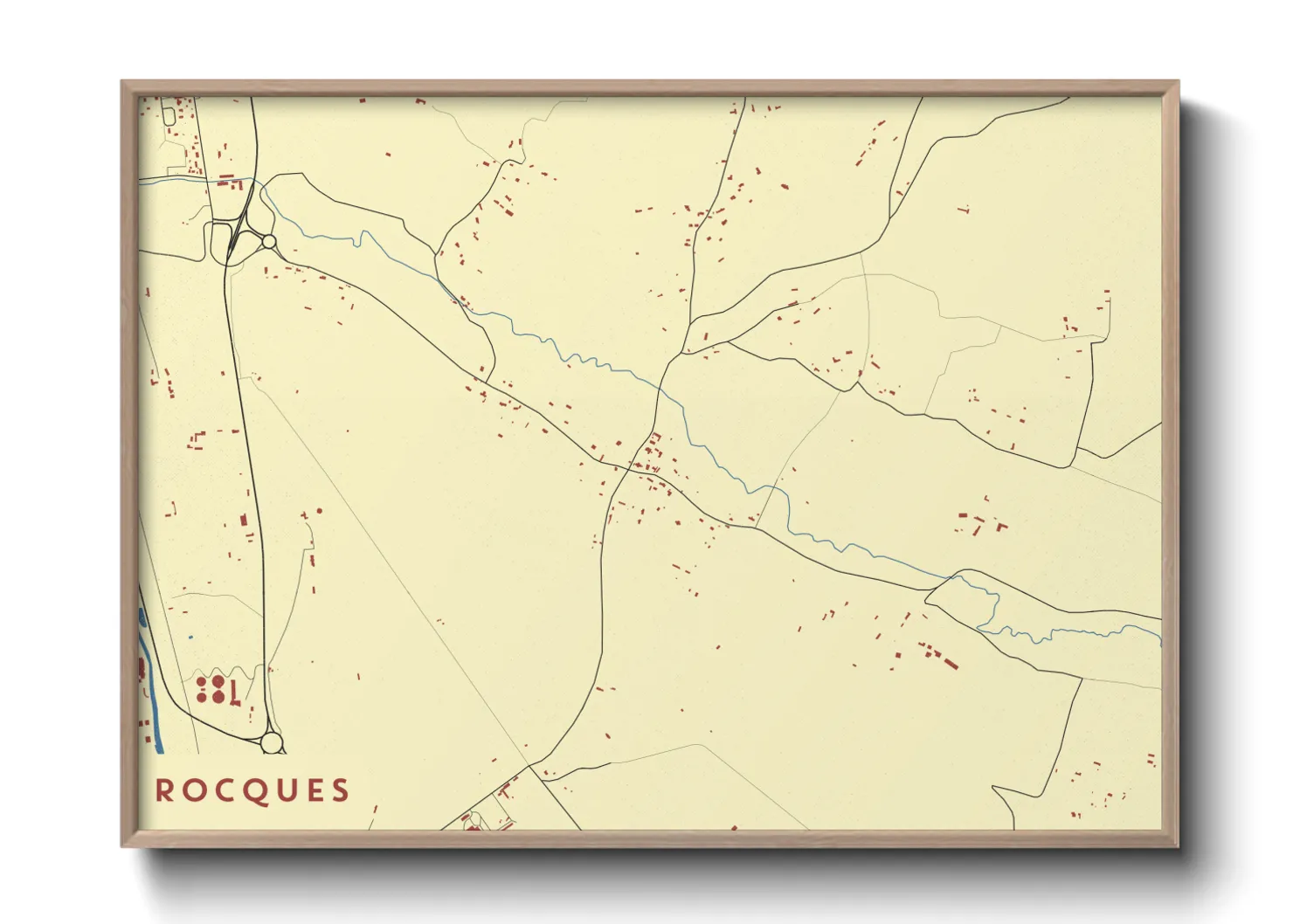 Une affiche de carte sur Rocques