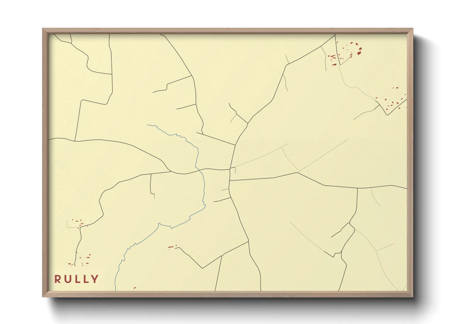 Une affiche de carte sur Rully