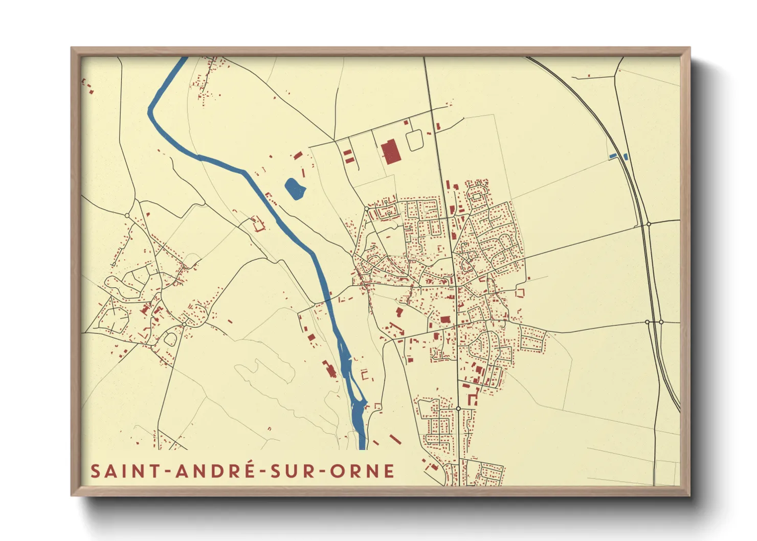 Une affiche de carte sur Saint-André-sur-Orne
