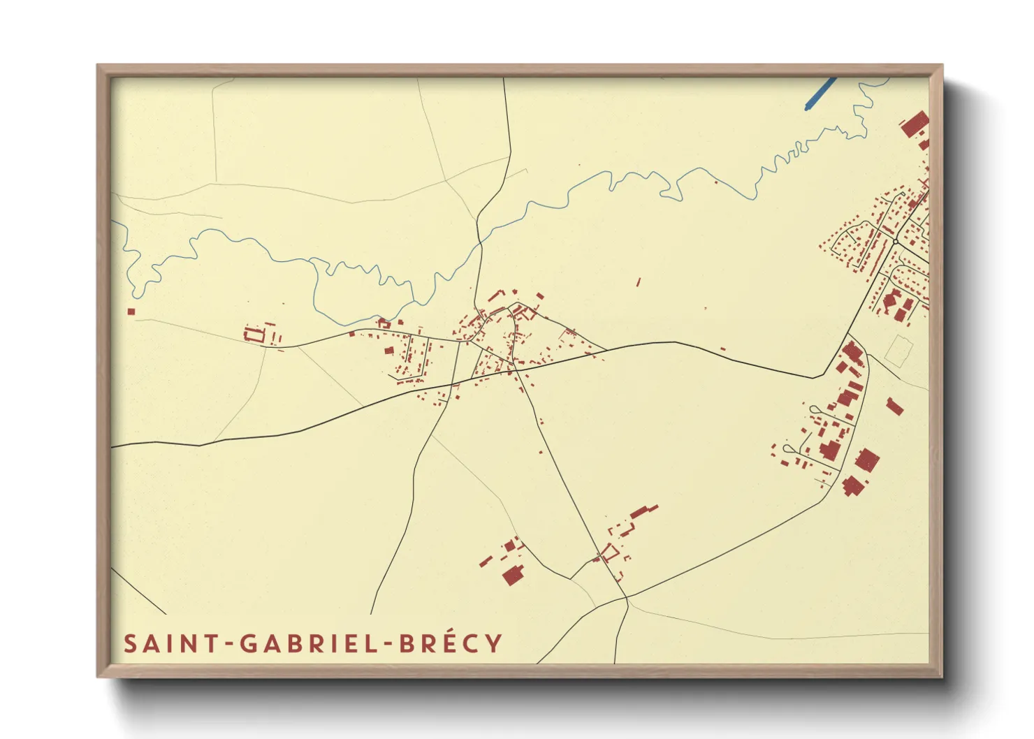 Une affiche de carte sur Saint-Gabriel-Brécy