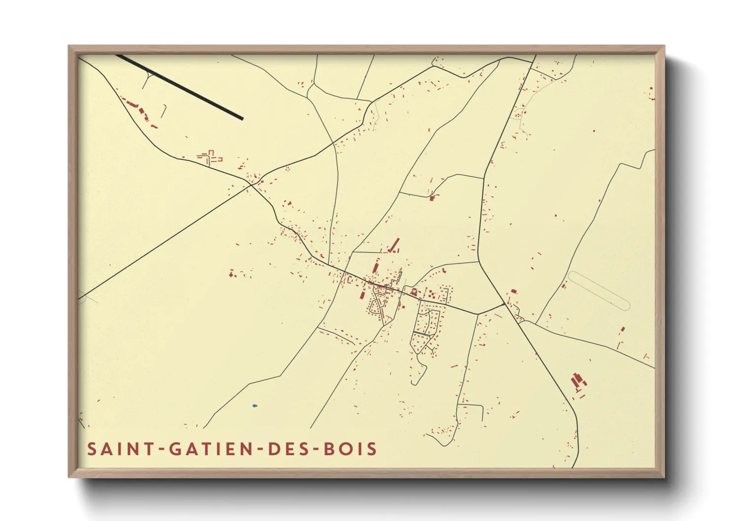 Une affiche de carte sur Saint-Gatien-des-Bois