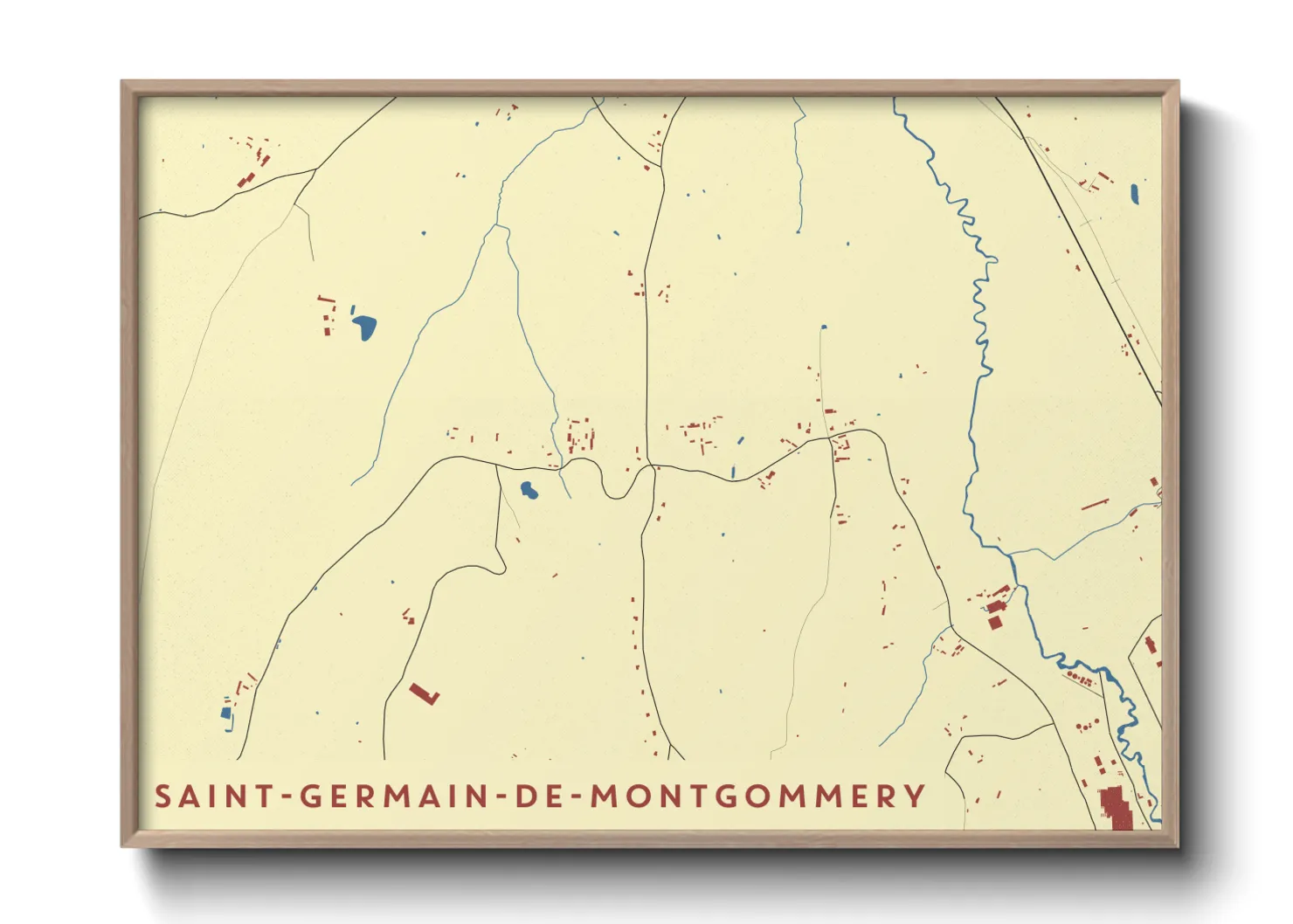 Une affiche de carte sur Saint-Germain-de-Montgommery