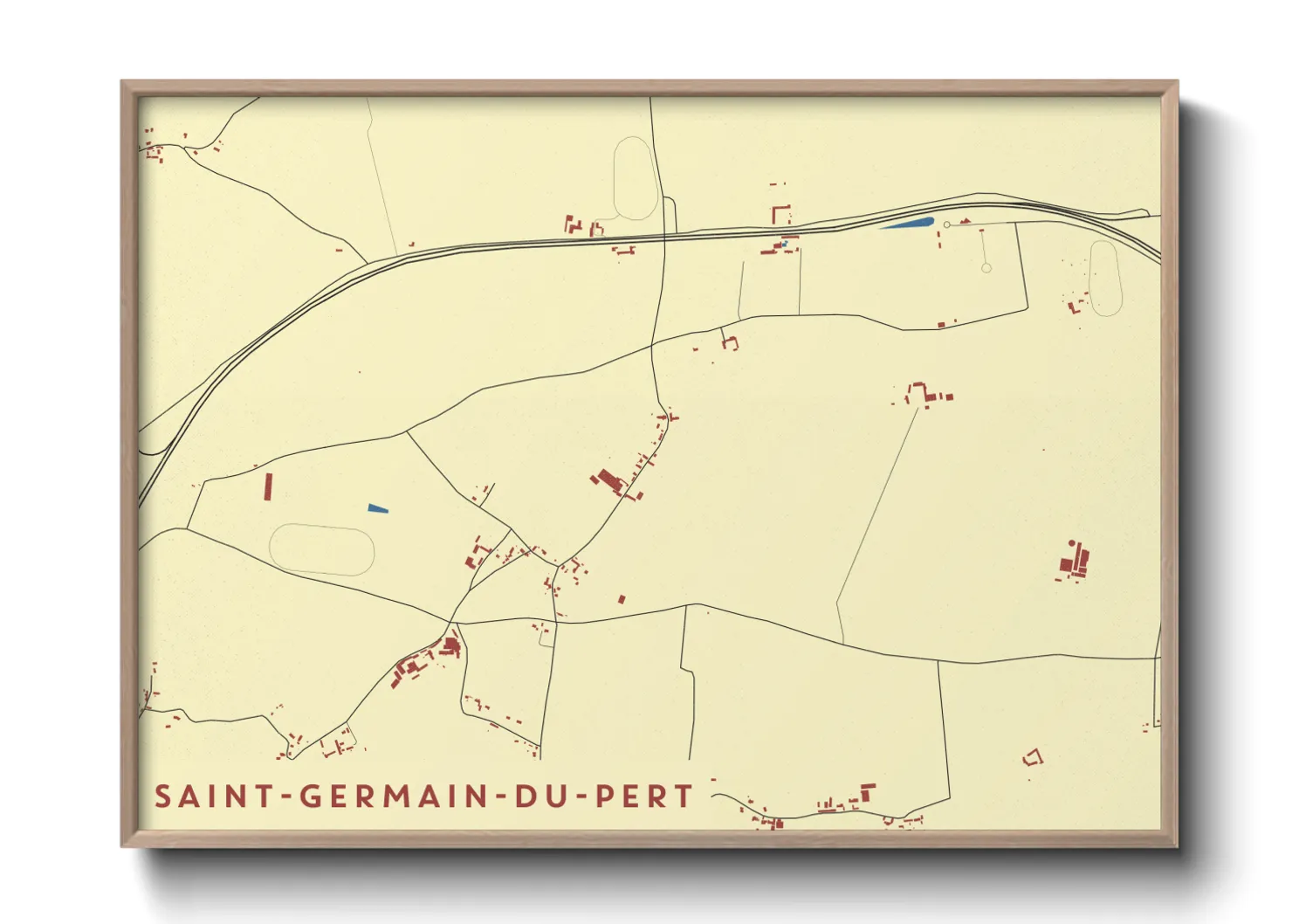 Une affiche de carte sur Saint-Germain-du-Pert