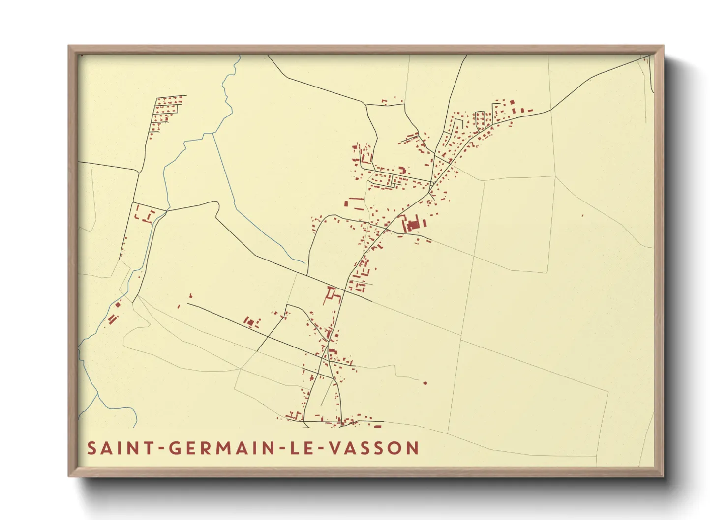 Une affiche de carte sur Saint-Germain-le-Vasson