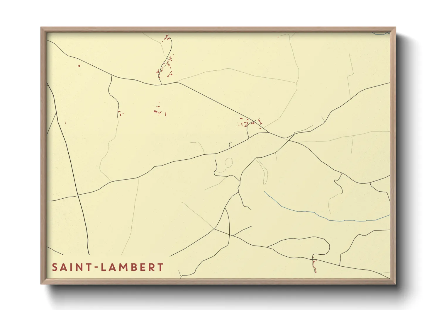 Une affiche de carte sur Saint-Lambert