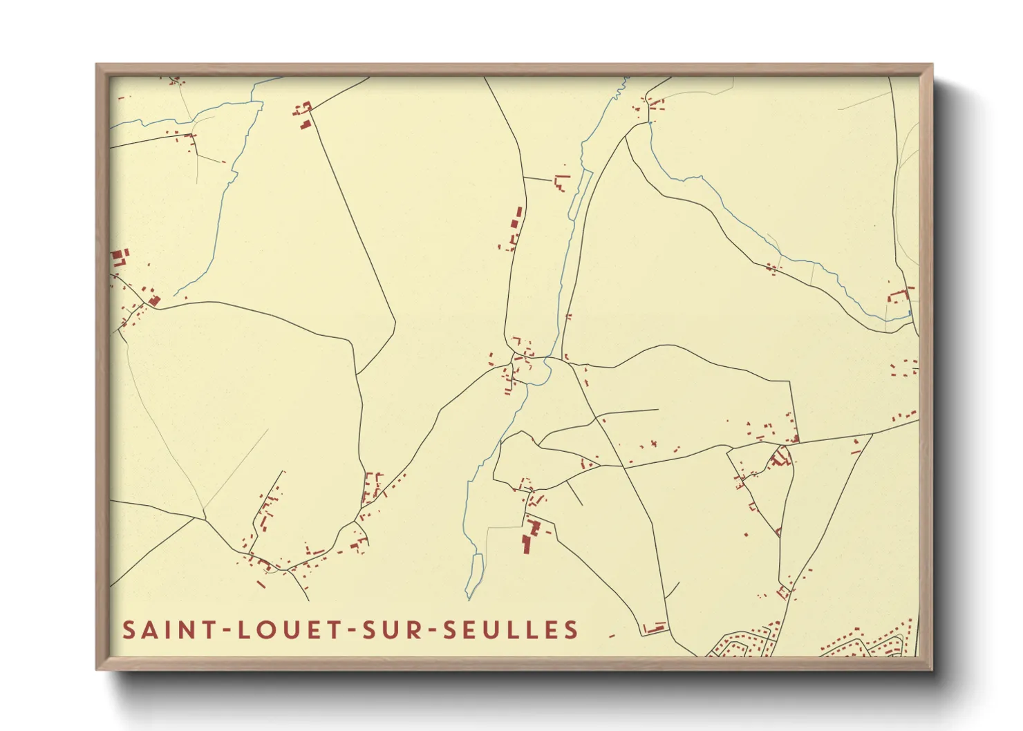 Une affiche de carte sur Saint-Louet-sur-Seulles