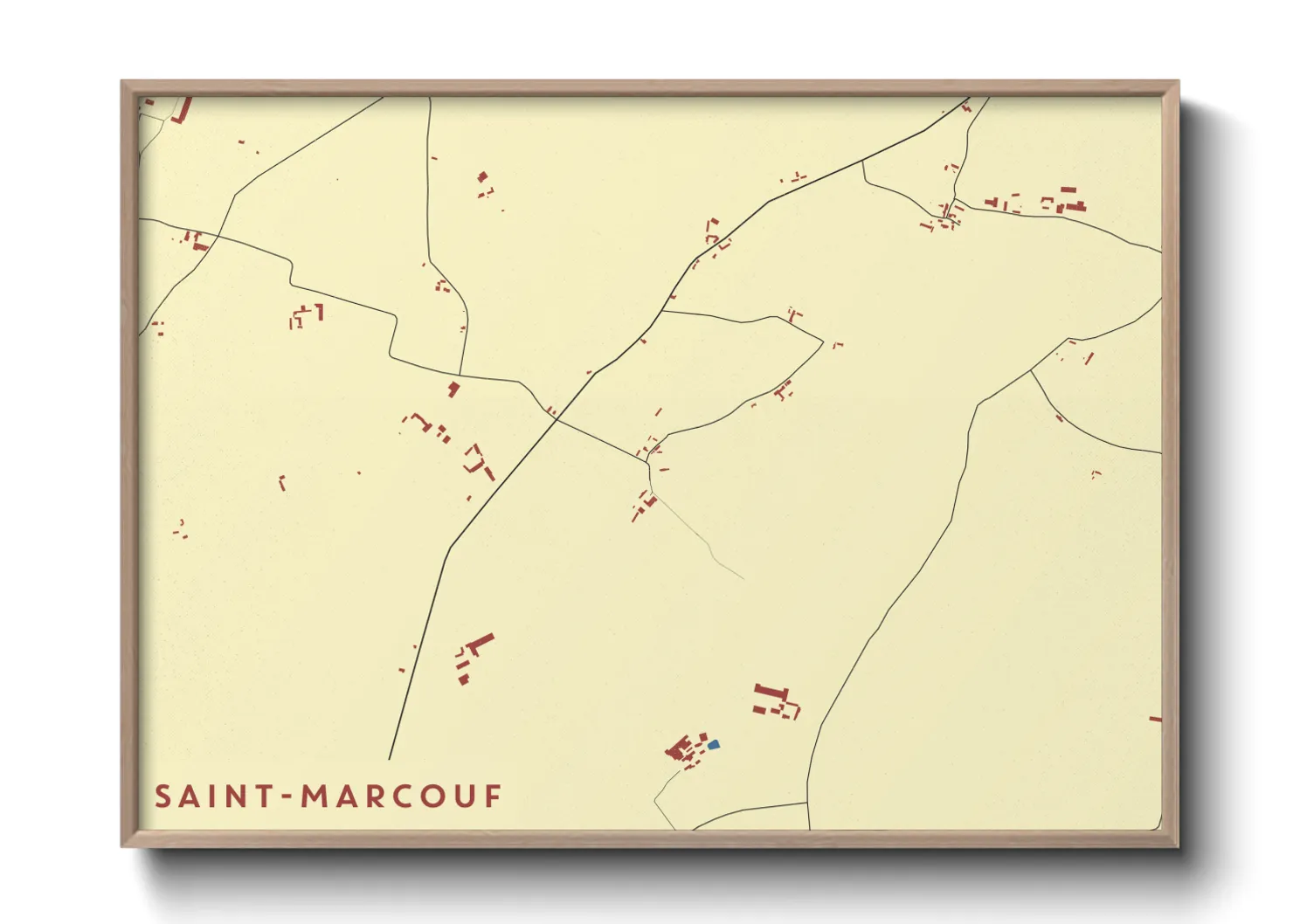 Une affiche de carte sur Saint-Marcouf