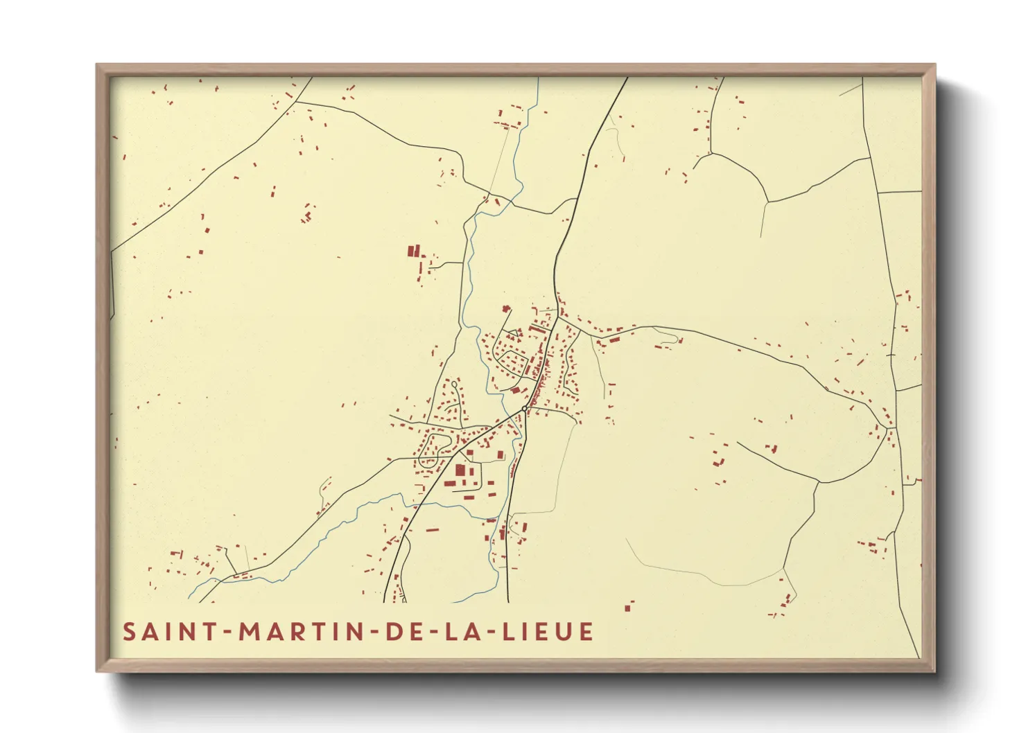 Une affiche de carte sur Saint-Martin-de-la-Lieue
