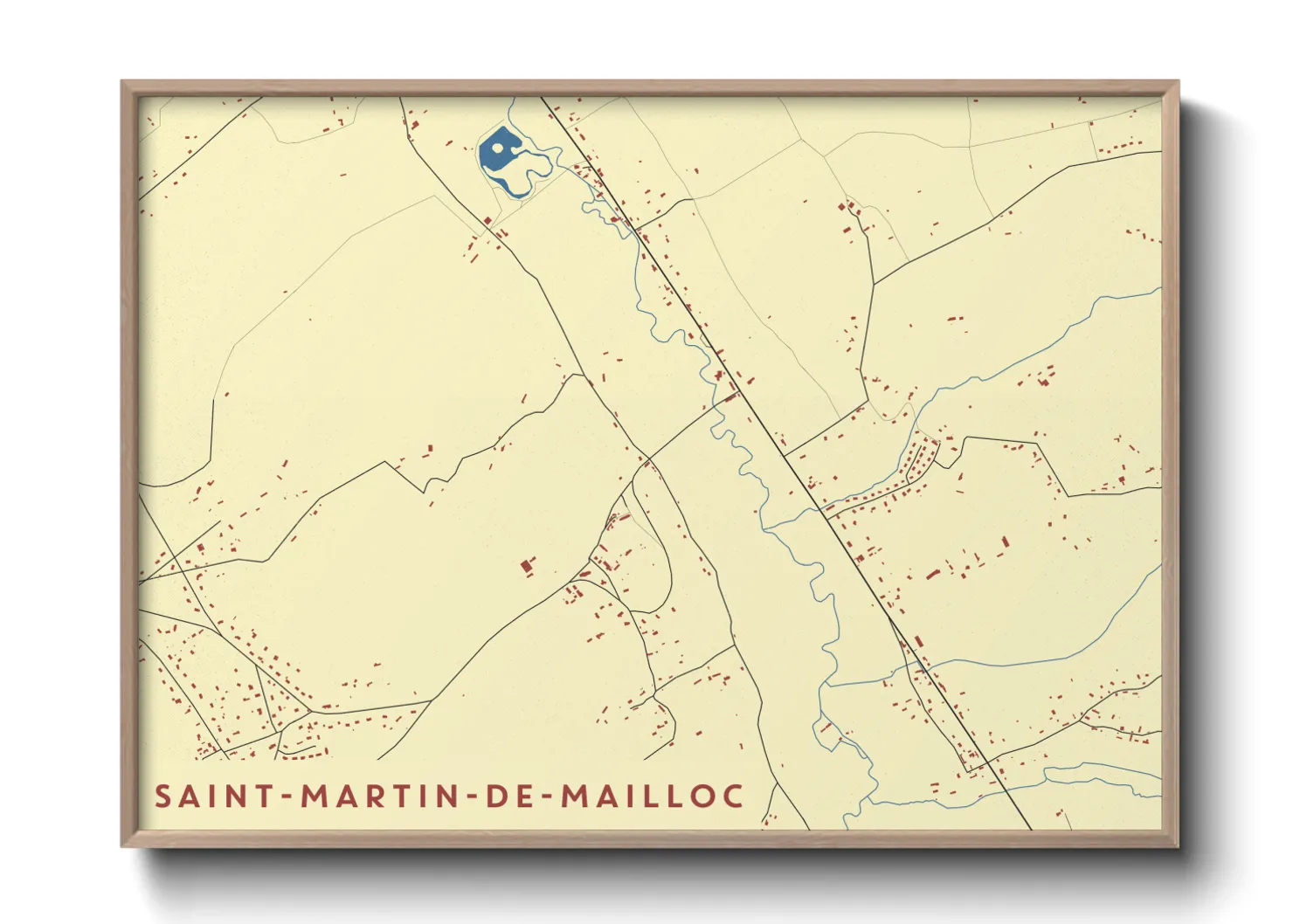 Une affiche de carte sur Saint-Martin-de-Mailloc