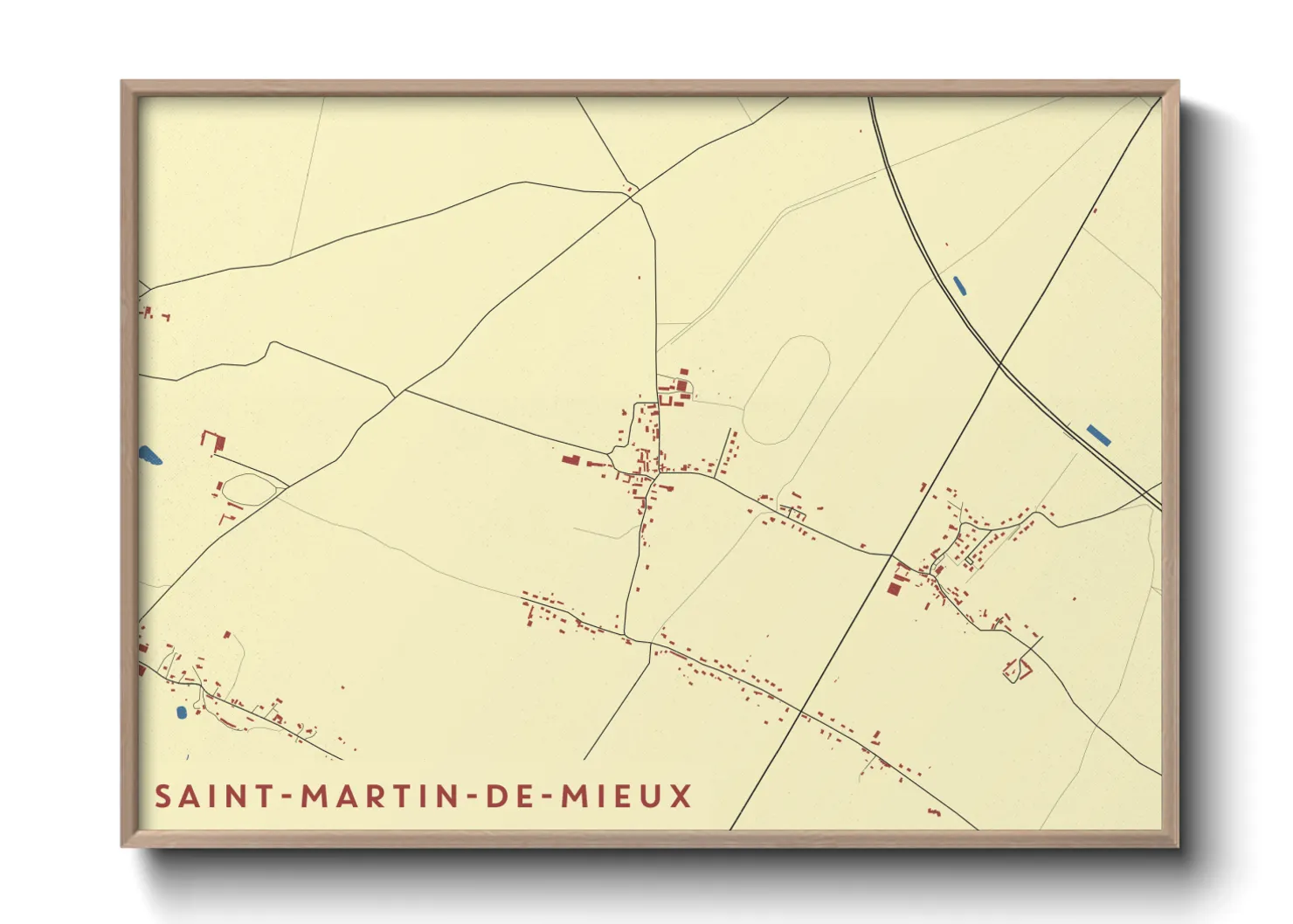 Une affiche de carte sur Saint-Martin-de-Mieux