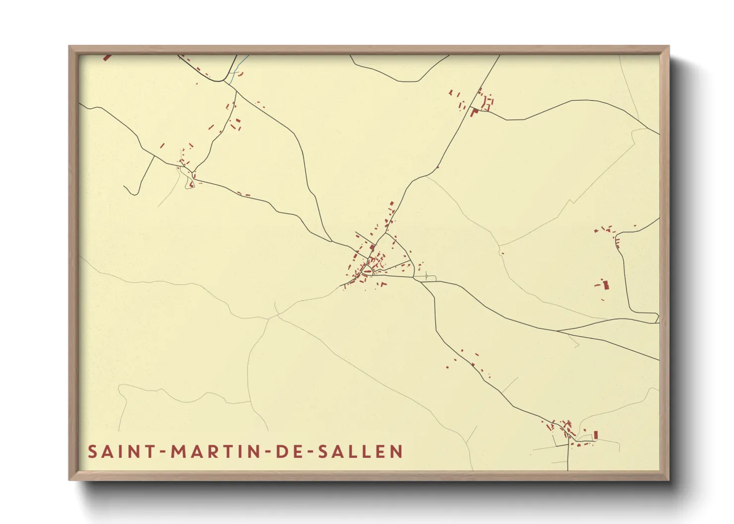 Une affiche de carte sur Saint-Martin-de-Sallen