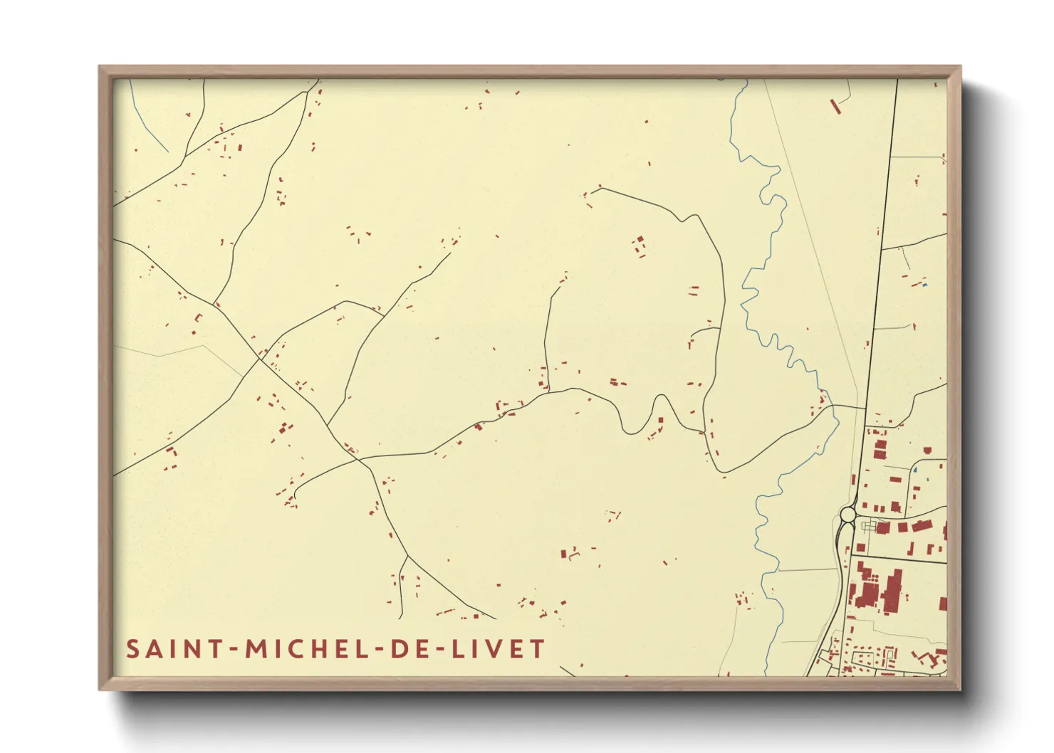 Une affiche de carte sur Saint-Michel-de-Livet