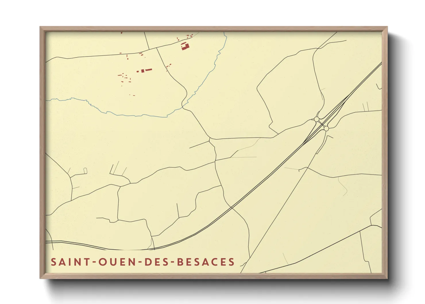 Une affiche de carte sur Saint-Ouen-des-Besaces