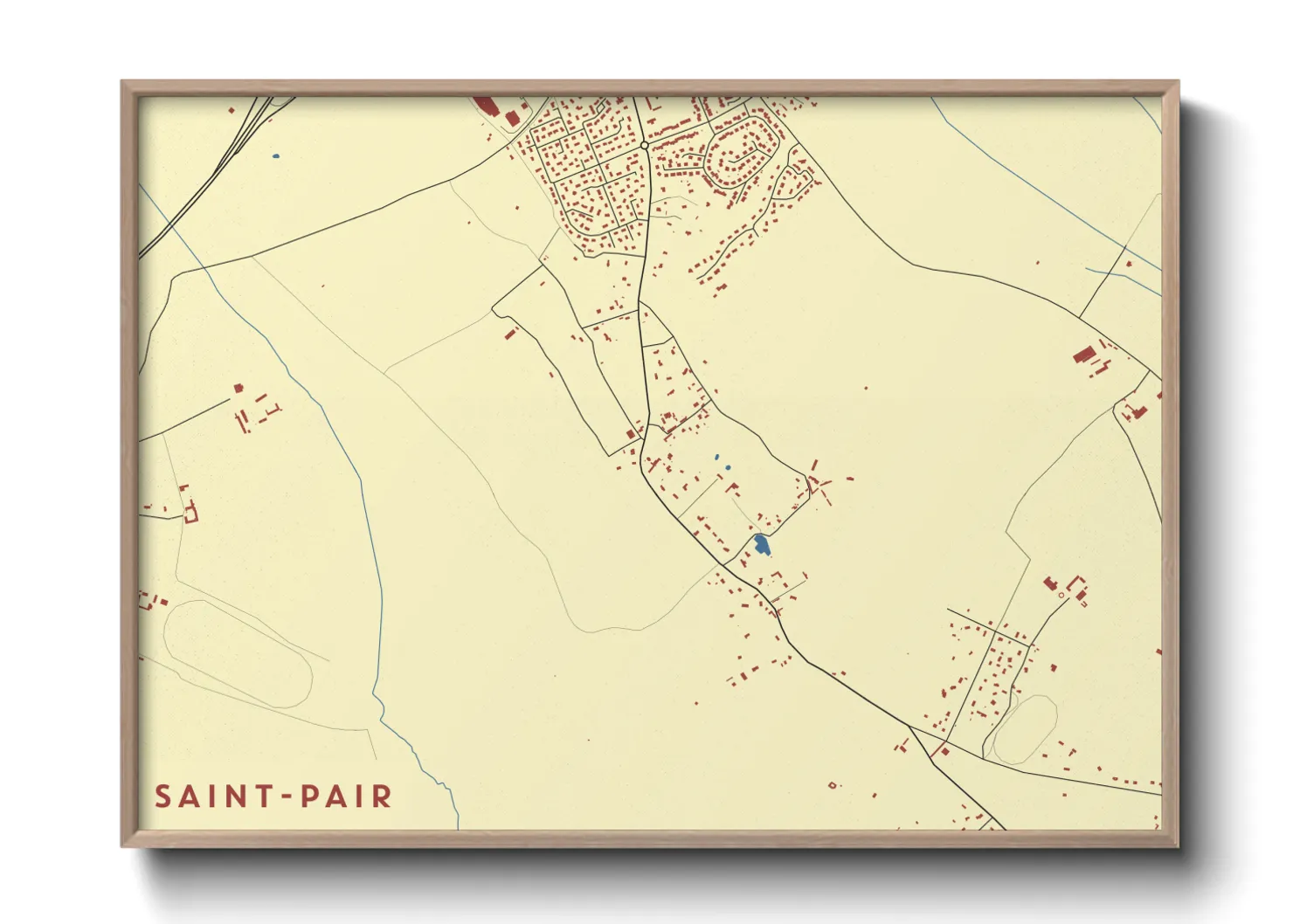 Une affiche de carte sur Saint-Pair