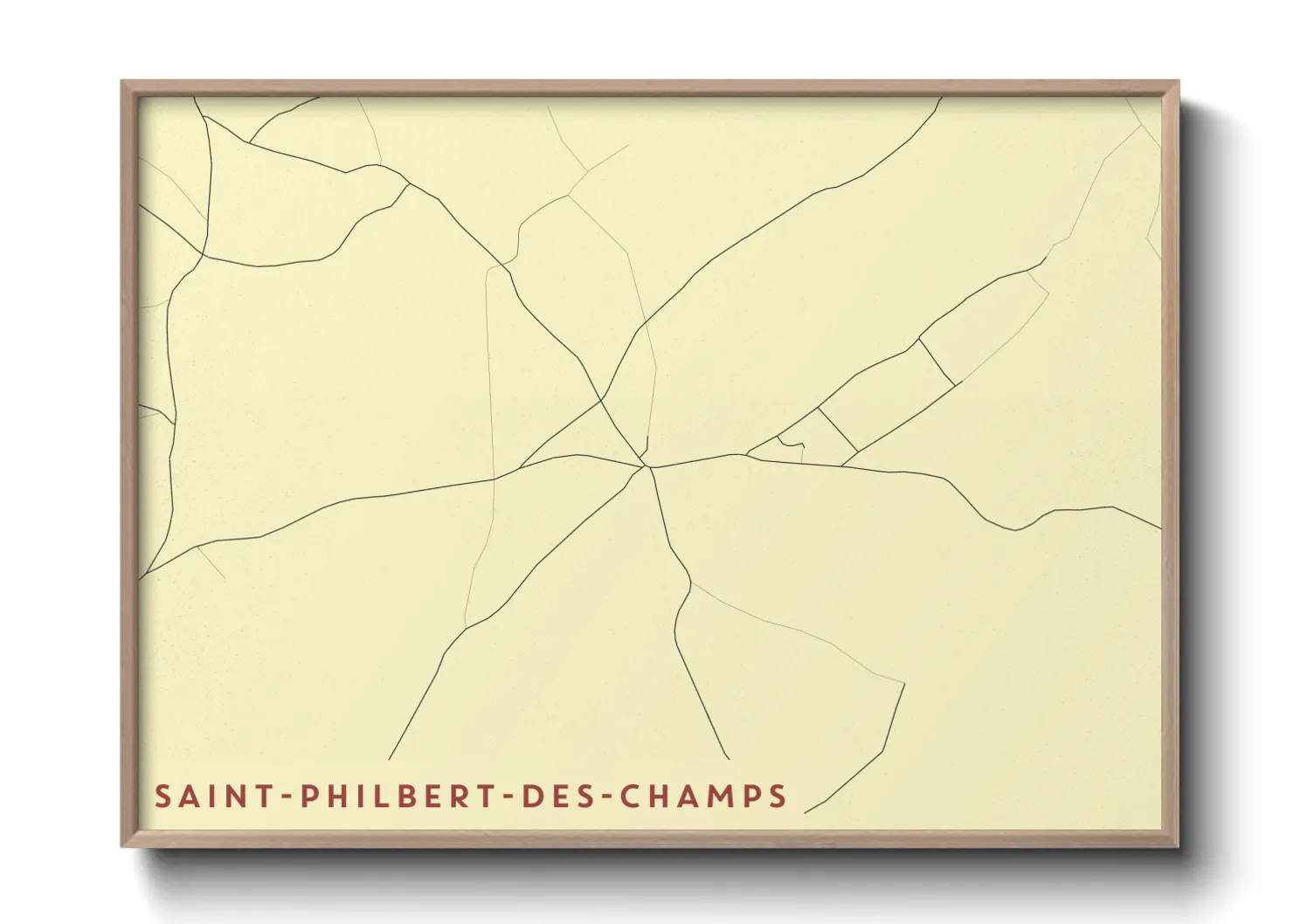 Une affiche de carte sur Saint-Philbert-des-Champs