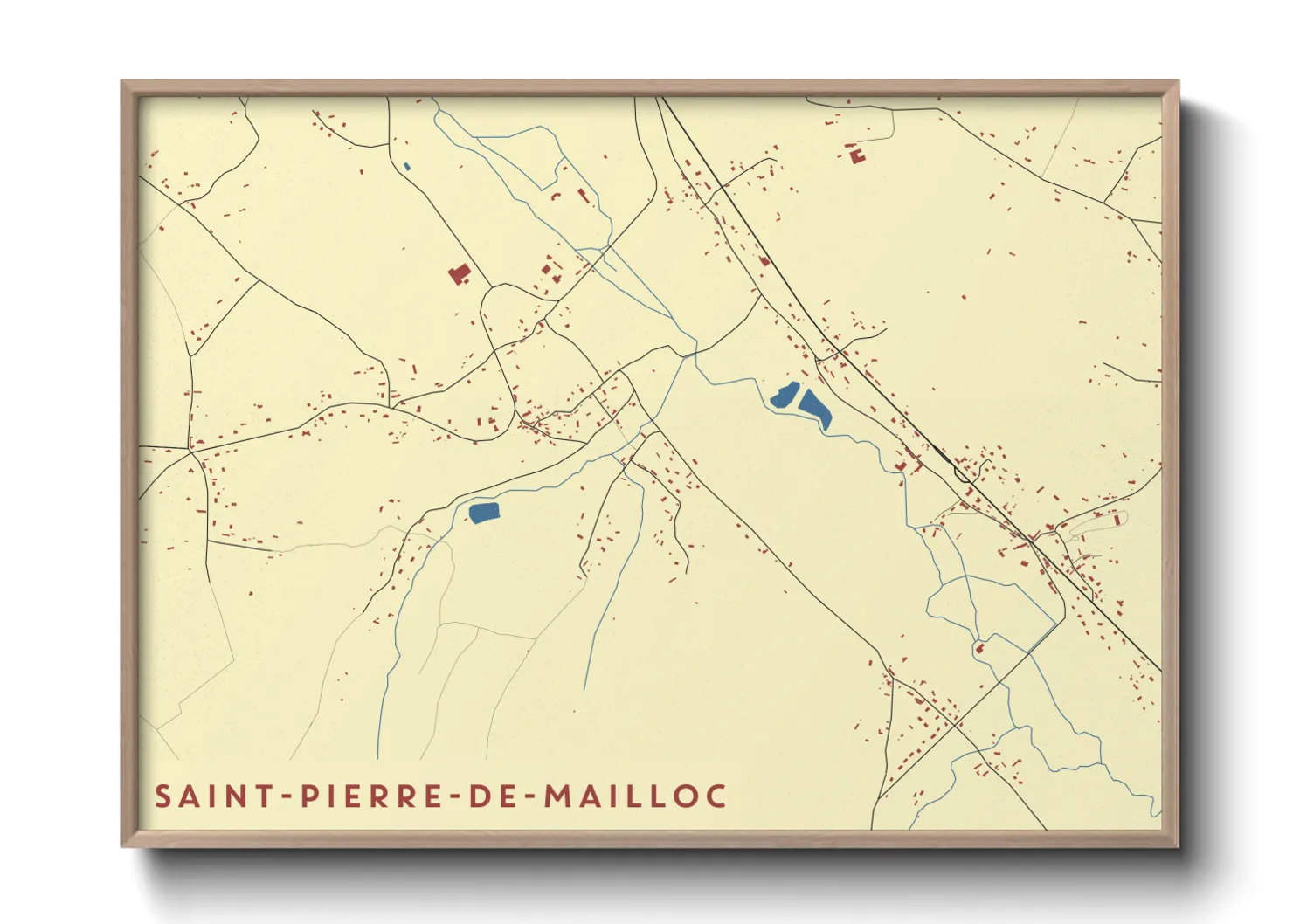 Une affiche de carte sur Saint-Pierre-de-Mailloc