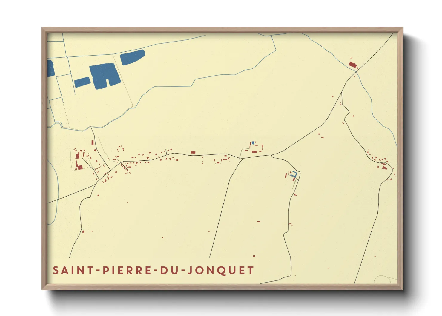 Une affiche de carte sur Saint-Pierre-du-Jonquet