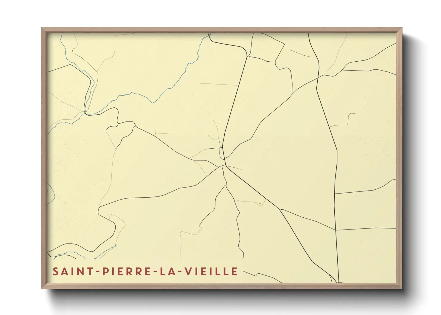 Une affiche de carte sur Saint-Pierre-la-Vieille