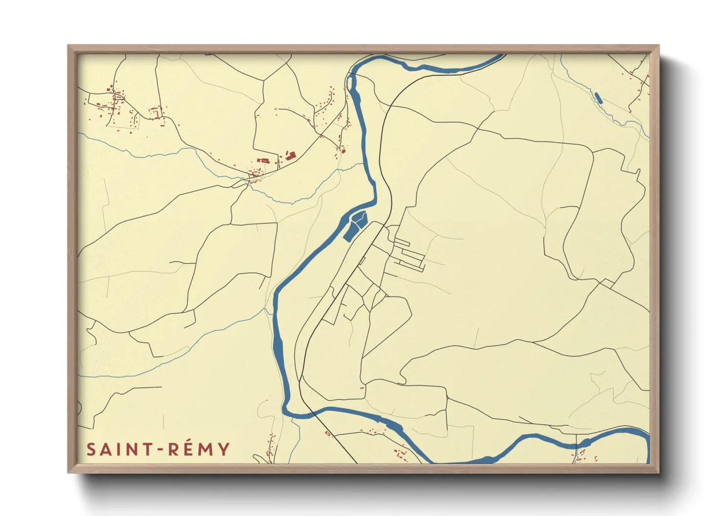 Une affiche de carte sur Saint-Rémy